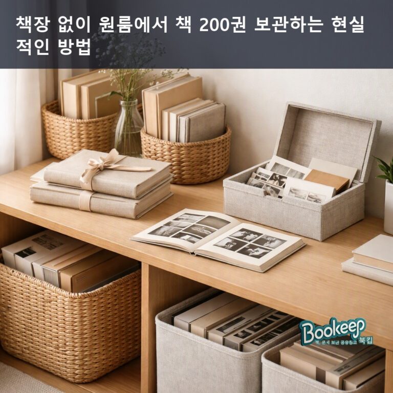 책장 없이 원룸에서 책 200권 보관하는 현실적인 방법