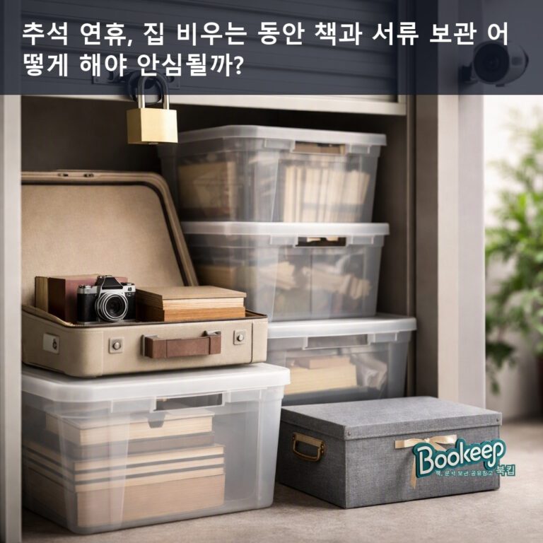 추석 연휴, 집 비우는 동안 책과 서류 보관 어떻게 해야 안심될까?