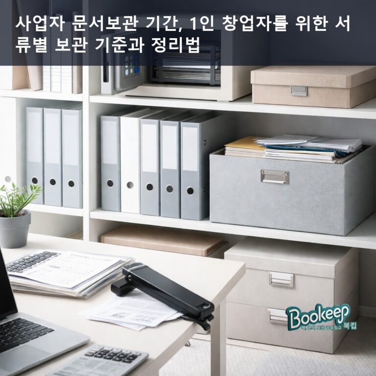 사업자 문서보관 기간, 1인 창업자를 위한 서류별 보관 기준과 정리법