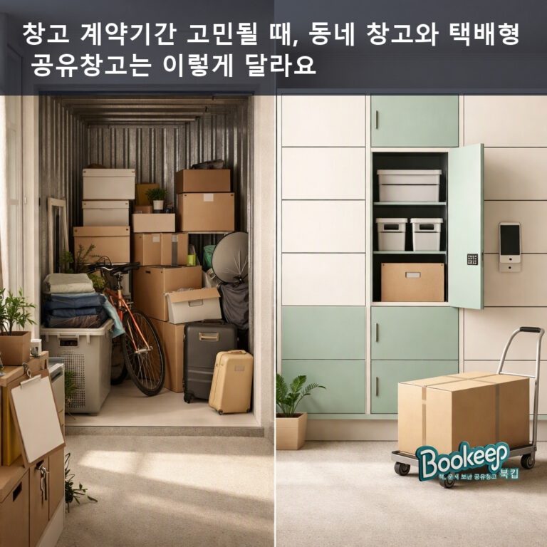 창고 계약기간 고민될 때, 동네 창고와 택배형 공유창고는 이렇게 달라요