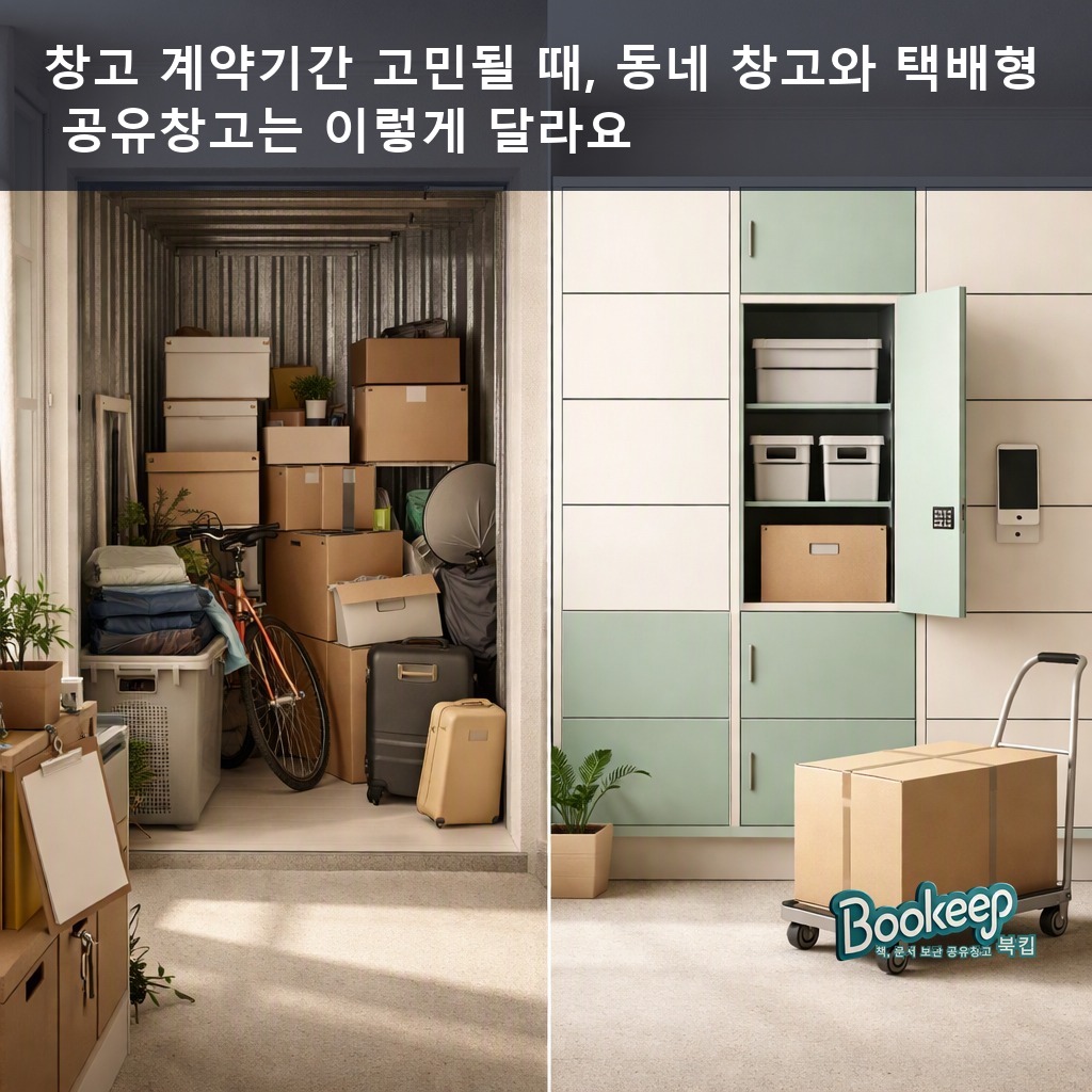 창고 계약기간 고민될 때, 동네 창고와 택배형 공유창고는 이렇게 달라요