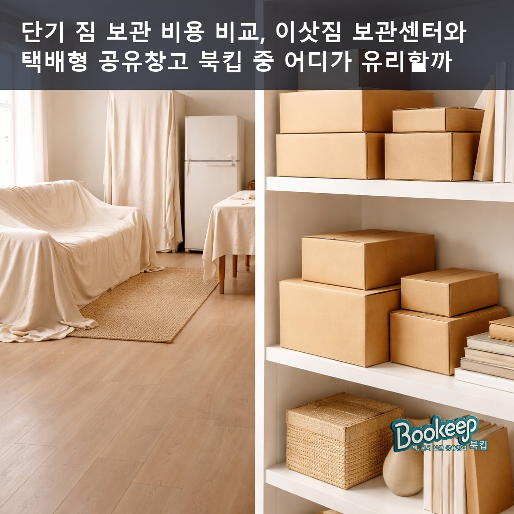 단기 짐 보관 비용 비교, 이삿짐 보관센터와 택배형 공유창고 북킵 중 어디가 유리할까